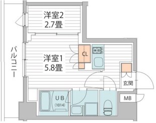 ヴァンクール菊川駅前の物件間取画像